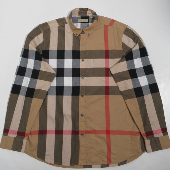 Burberry Other - Burberry Men's Check Cotton Button Down Shirt Archive Beige Size XXL